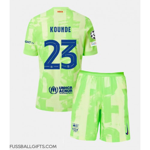 Barcelona Jules Kounde #23 Fußballbekleidung 3rd trikot Kinder 2024-25 Kurzarm (+ kurze hosen)